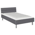 BETT 120/200 cm  in Grau  - Alufarben/Grau, Design, Holzwerkstoff/Metall (120/200cm) - Carryhome
