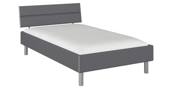 BETT 120/200 cm  in Grau  - Alufarben/Grau, Design, Holzwerkstoff/Metall (120/200cm) - Carryhome