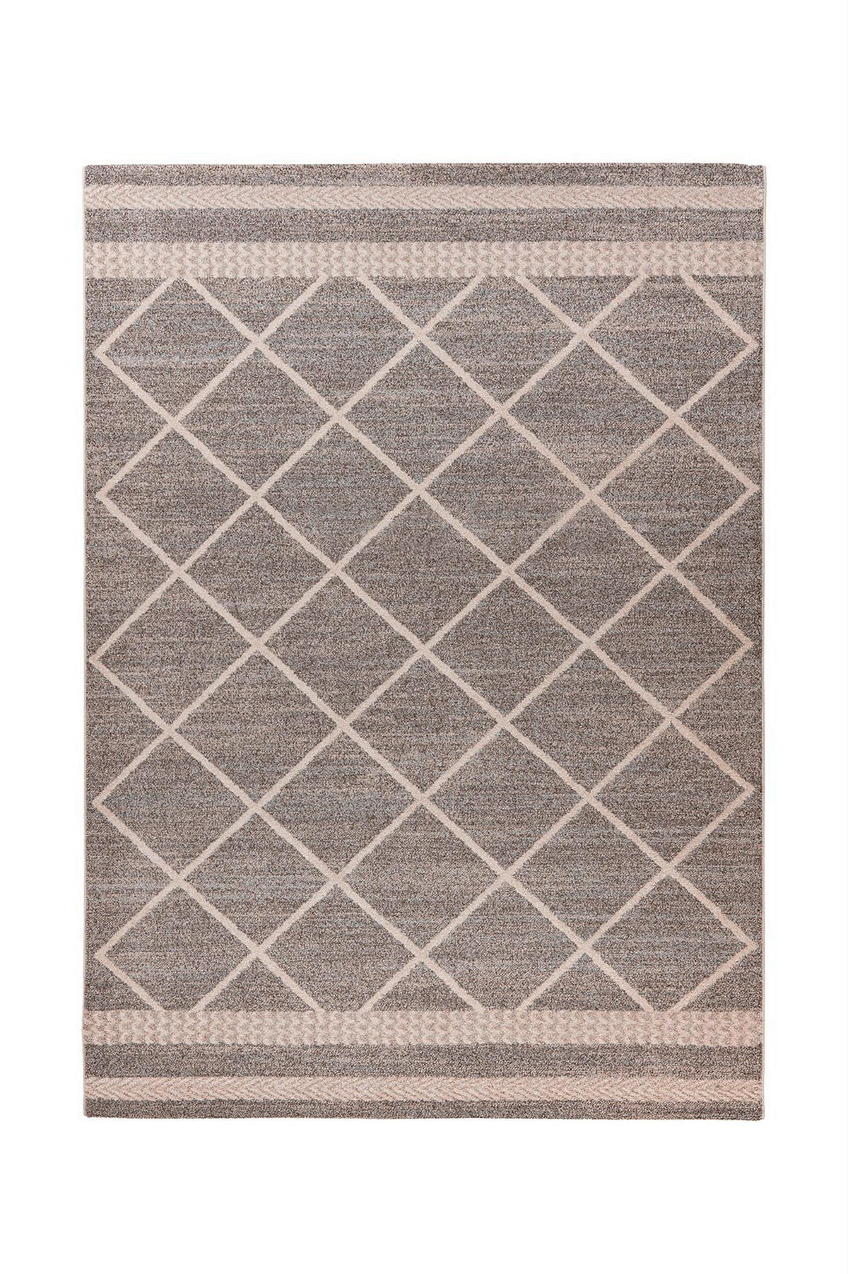 TEPPICH 120/170 cm Rhombus 225 Braun / Beige Braun, Beige  - Beige/Braun, KONVENTIONELL, Textil (120/170cm)