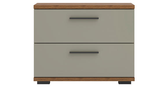 NACHTKÄSTCHEN 60/45,3/38 cm  in Salbeigrün, Eiche Artisan  - Salbeigrün/Schwarz, KONVENTIONELL, Holzwerkstoff/Kunststoff (60/45,3/38cm) - Xora