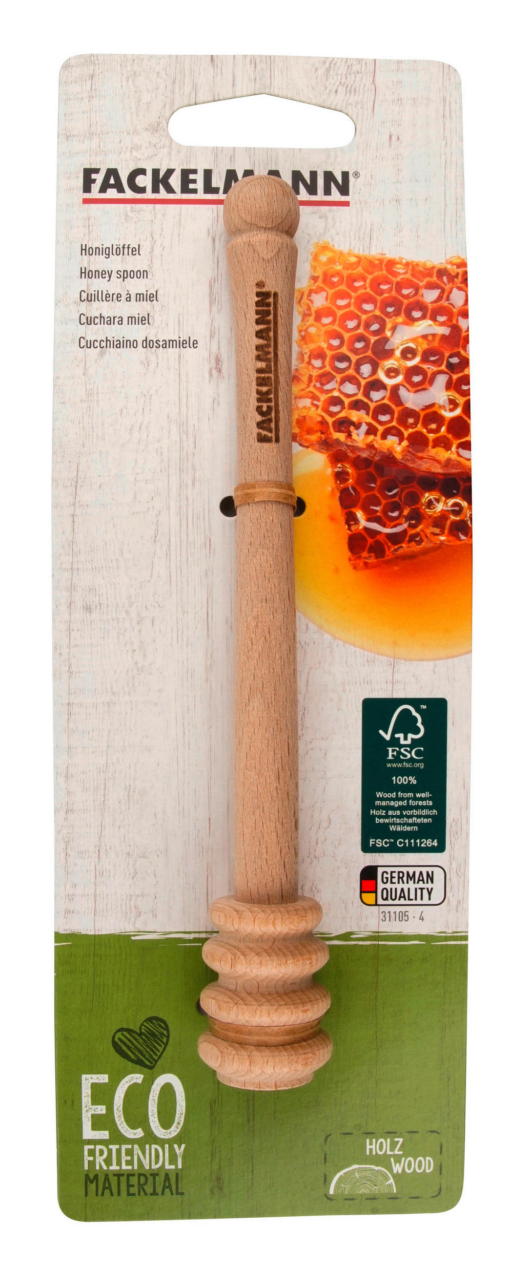 ŽLICA ZA DOZIRANJE          16,5 cm           - naravne barve, Basics, les (16,5cm) - Fackelmann