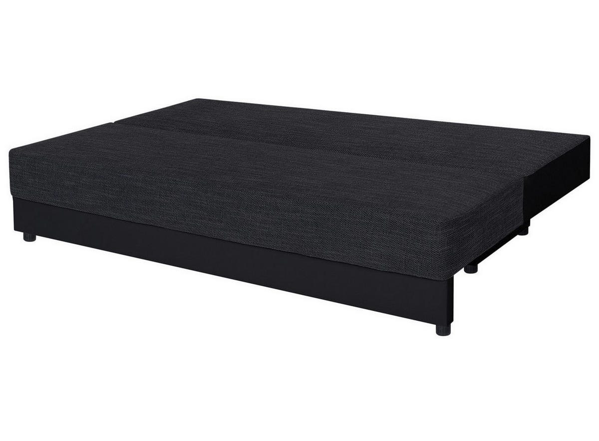 SCHLAFSOFA  mit Schlafen auf Sitzhöhe Schwarz  - Schwarz, Design, Textil (200/90/103cm) - P & B