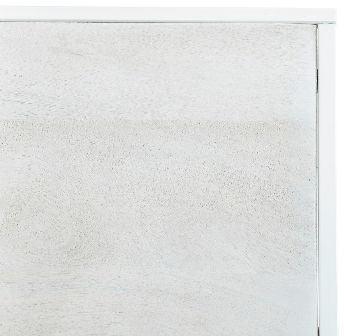 REGAL Mangoholz massiv Weiß  - Weiß, Trend, Holz/Metall (77/150/35cm) - Livetastic