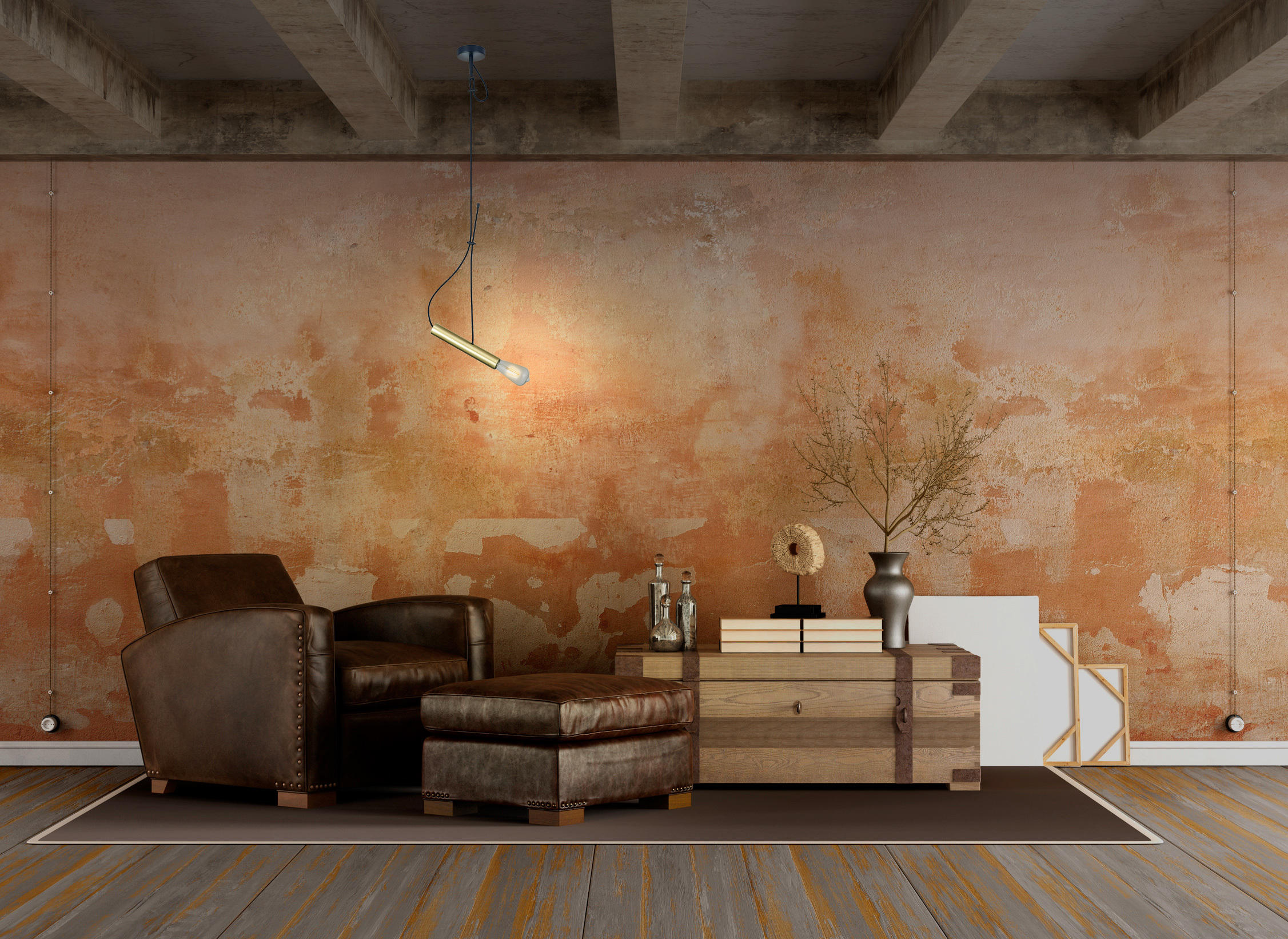 HÄNGELEUCHTE 12/120 cm   - Goldfarben/Schwarz, Design, Kunststoff/Textil (12/120cm) - Näve