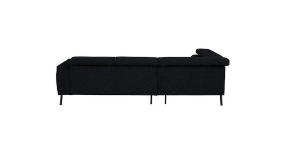 ECKSOFA in Chenille Anthrazit 205/280 cm - Anthrazit/Schwarz, Design, Textil/Metall (205/280cm) - Xora