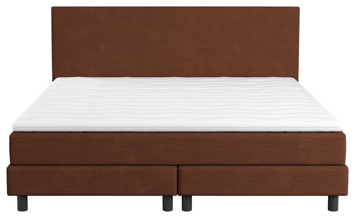 BOXBETT 180/200 cm  in Braun  - Schwarz/Braun, Modern, Holzwerkstoff/Textil (180/200cm) - MID.YOU