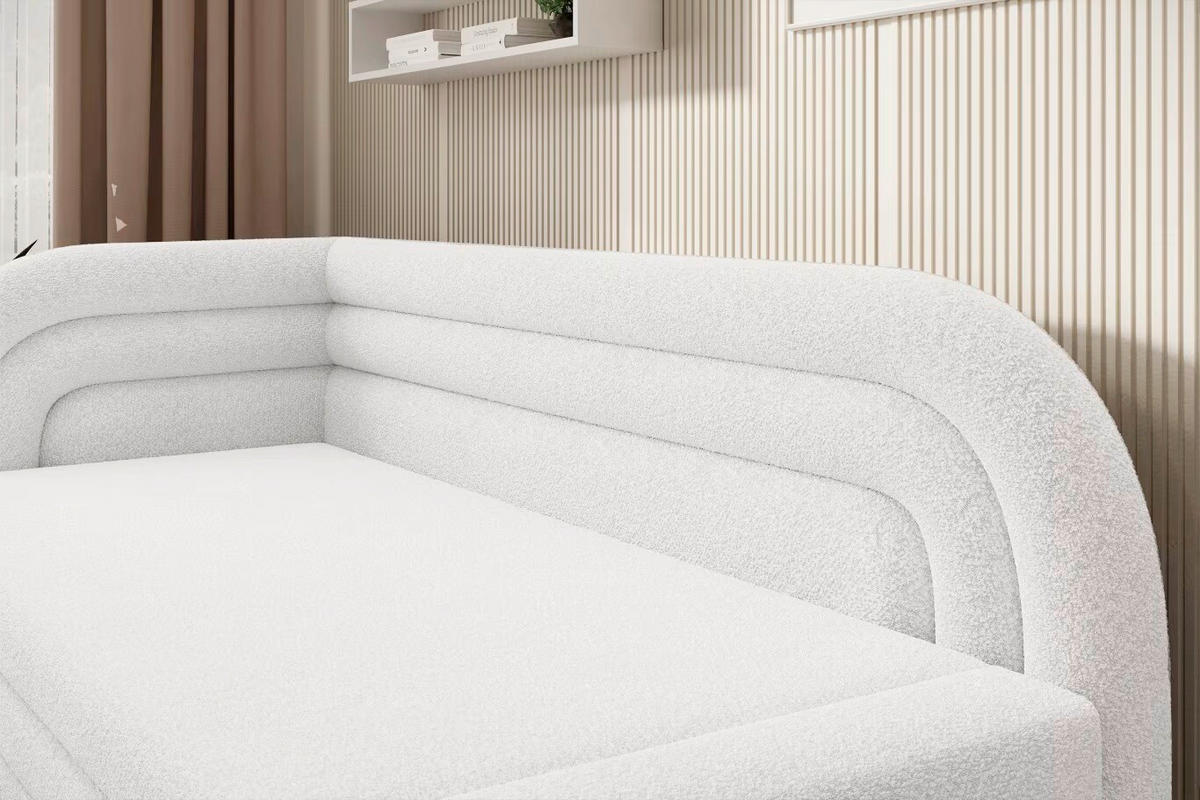 RÉCAMIERE  in Samt Weiß  - Schwarz/Weiß, Design, Kunststoff/Textil (86/80/223cm) - P & B