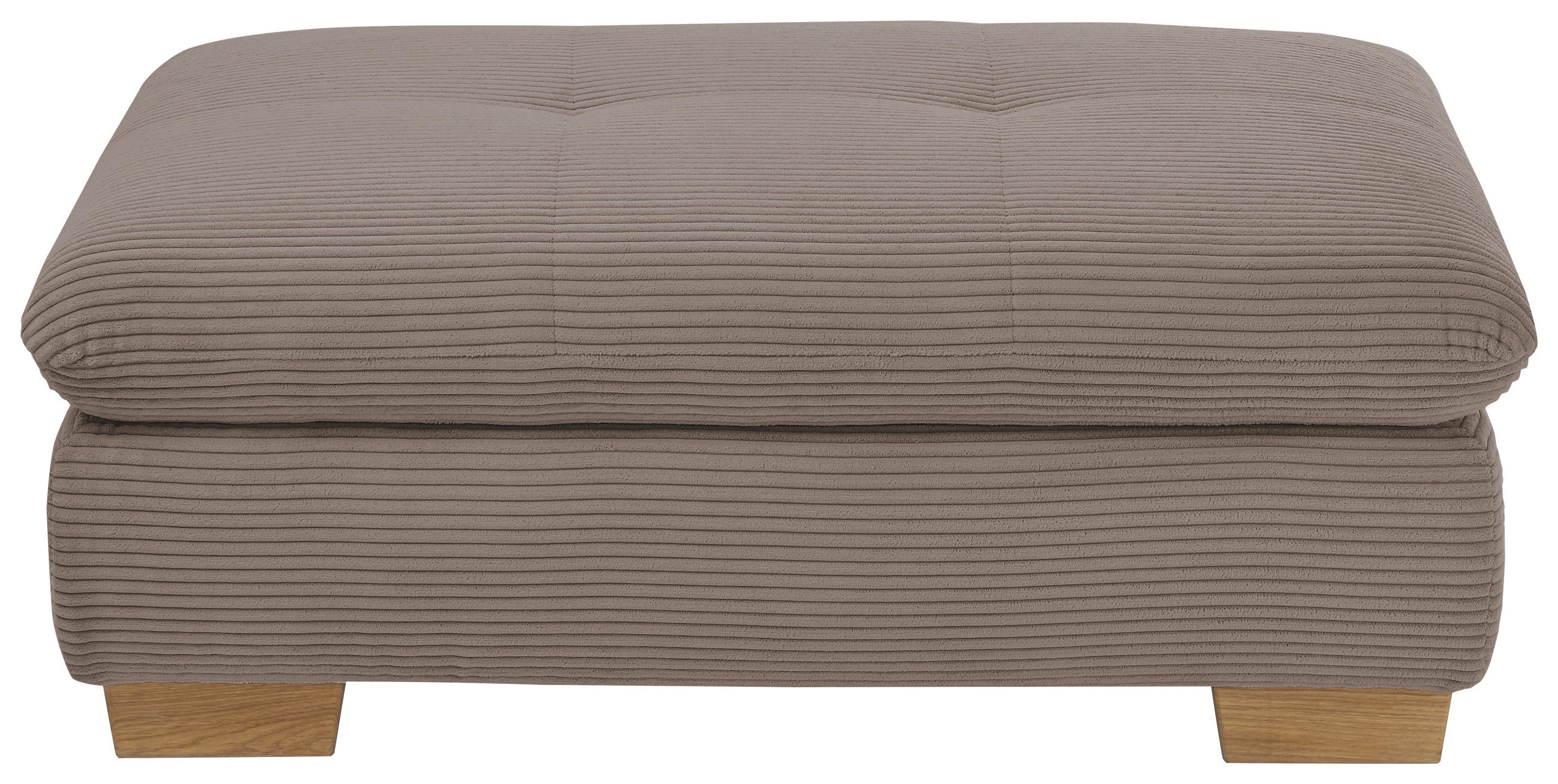 Thumbnail - SetOne by Musterring Hocker, Greige, Textil, Eiche, massiv, rechteckig, 106x43x74 cm, Stoffauswahl, Lederauswahl, Fußaus...