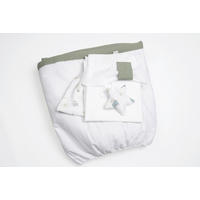 STUBENWAGENSET Pyjamabär  Weiß, Olivgrün  - Weiß/Olivgrün, Basics, Kunststoff/Textil (130/180cm) - Mionido