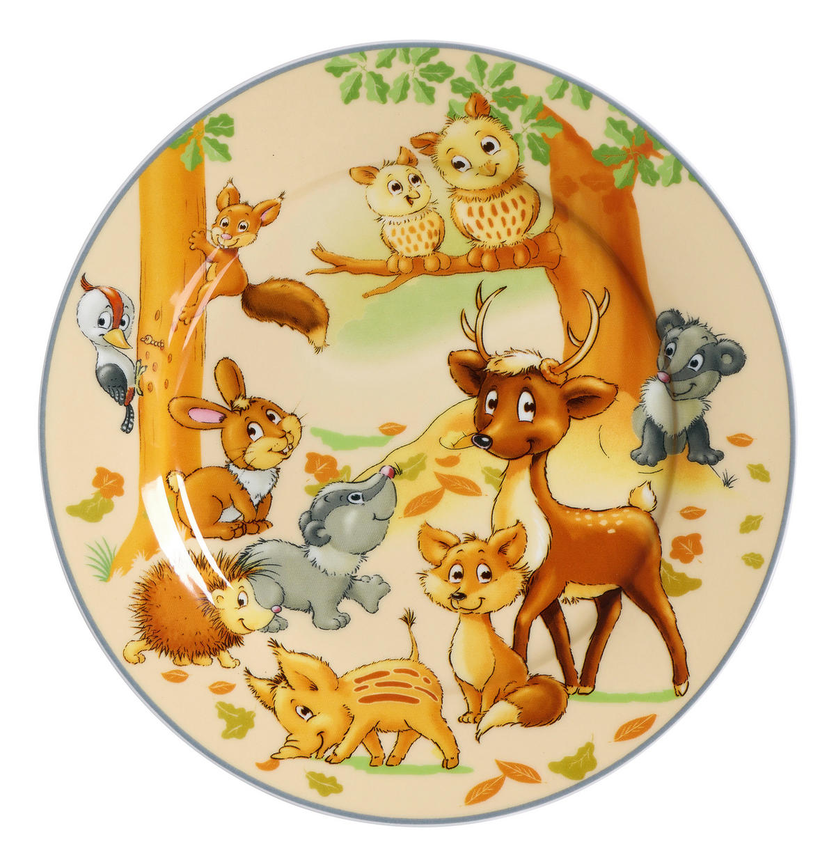 KINDERTELLER Waldtiere Porzellan  - Multicolor, KONVENTIONELL, Keramik (19/19/2cm) - Ritzenhoff Breker