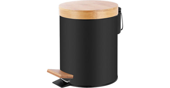 TRETEIMER 5 l  Metall, Kunststoff, Naturmaterialien  - Schwarz/Naturfarben, Basics, Naturmaterialien/Kunststoff (20,5/27,5cm) - Homeware