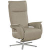 RELAXSESSEL in Textil Hellgrau  - Edelstahlfarben/Hellgrau, Modern, Textil/Metall (77/116/80cm) - Livetastic