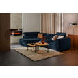 ECKSOFA in Chenille Dunkelblau  205/284 cm  - Schwarz/Dunkelblau, Design, Kunststoff/Textil (205/284cm) - Xora