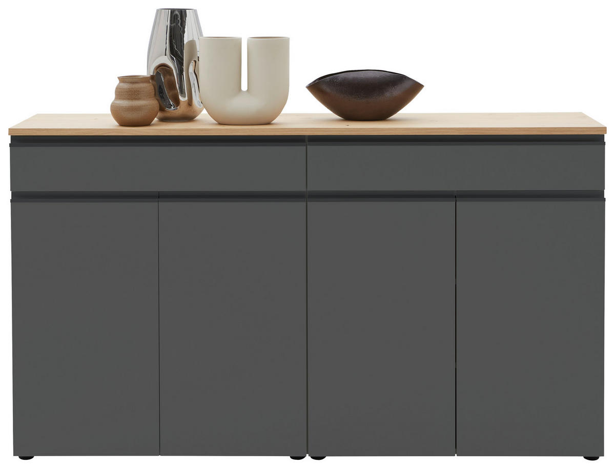 SIDEBOARD  in 180/102/41 cm  - Eichefarben/Dunkelgrau, Design, Holz/Holzwerkstoff (180/102/41cm) - Dieter Knoll