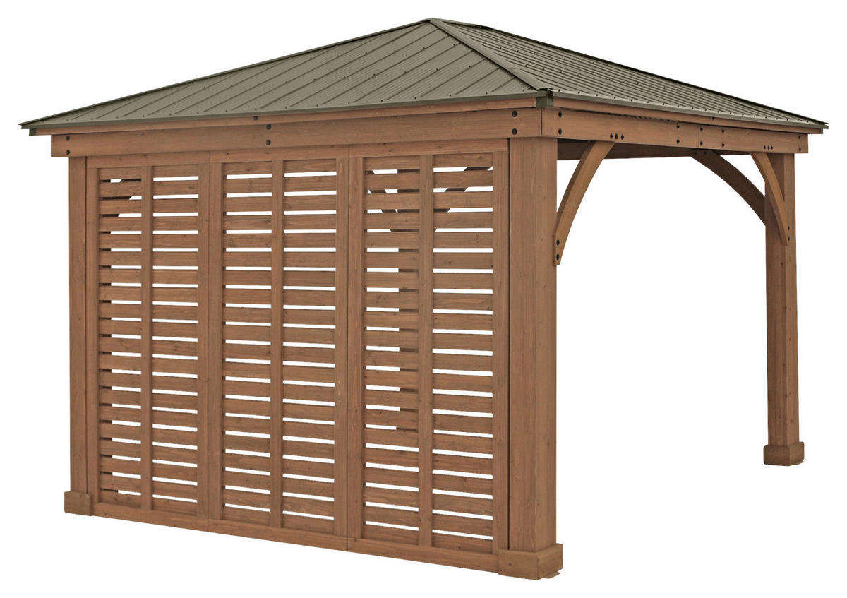 PAVILLON-SEITENTEIL 322,6/226,7/7,6 cm  - Naturfarben, Basics, Holz (322,6/226,7/7,6cm) - Ambia Garden