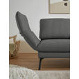 ECKSOFA  in Flachgewebe Dunkelgrau  255-365/175-224 cm  - Dunkelgrau/Schwarz, Design, Textil/Metall (255-365/175-224cm) - Dieter Knoll