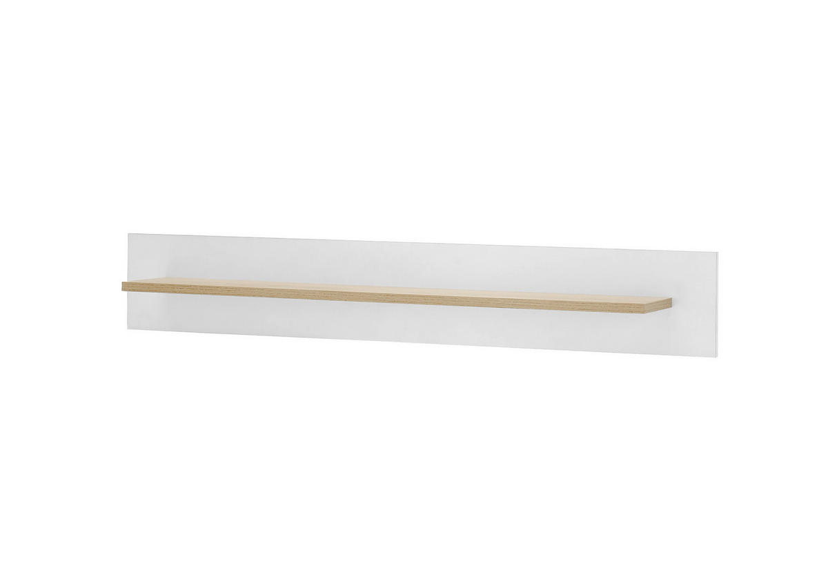 WANDBOARD Eichefarben, Weiß  - Eichefarben/Weiß, Design, Holzwerkstoff (107/20/17cm) - MID.YOU