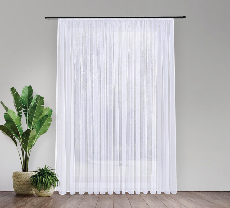 FERTIGSTORE  transparent  300/245 cm   - Weiß, Basics, Textil (300/245cm)