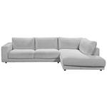 ECKSOFA  in Cord Grau  325/224 cm  - Schwarz/Grau, Design, Kunststoff/Textil (325/224cm) - Hom`in