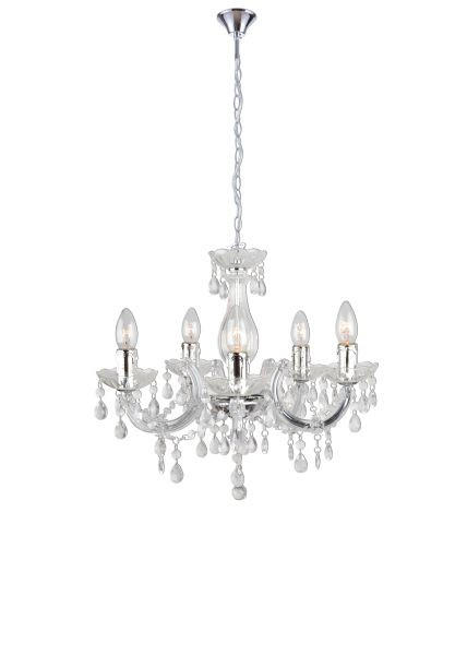 HÄNGELEUCHTE 46/128 cm    - Chromfarben, Lifestyle (46/128cm) - Globo