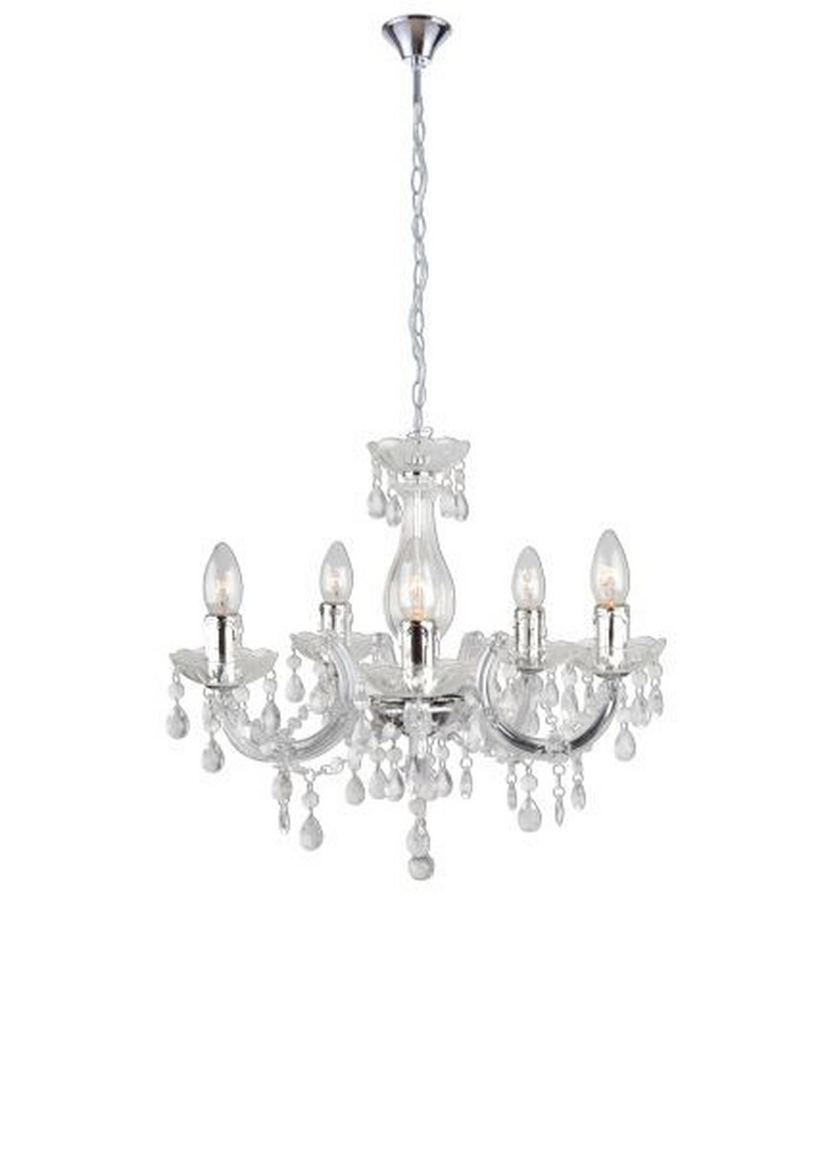 HÄNGELEUCHTE 46/128 cm    - Chromfarben, Lifestyle (46/128cm) - Globo