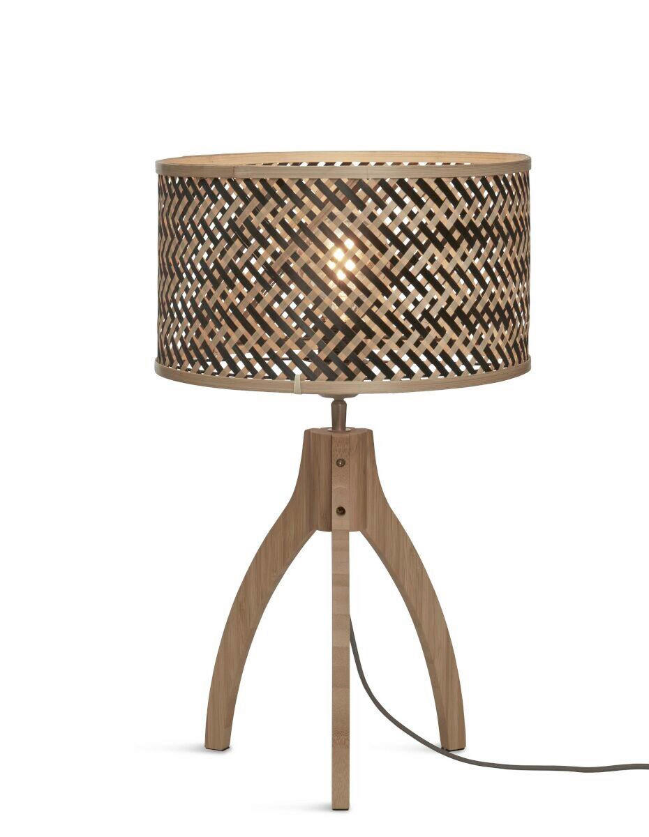 STOLNÍ LAMPA, nástěnný stmívač, 20/40/20 cm - černá/přírodní barvy, Trend (20/40/20cm) - Good & Mojo