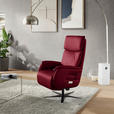 RELAXSESSEL in Textil Rot  - Rot/Schwarz, Design, Textil/Metall (70/117/85cm) - Dieter Knoll