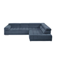 ECKSOFA  in Mikrofaser Blau  326/222 cm  - Chromfarben/Blau, Design, Textil/Metall (326/222cm) - Beldomo Speed