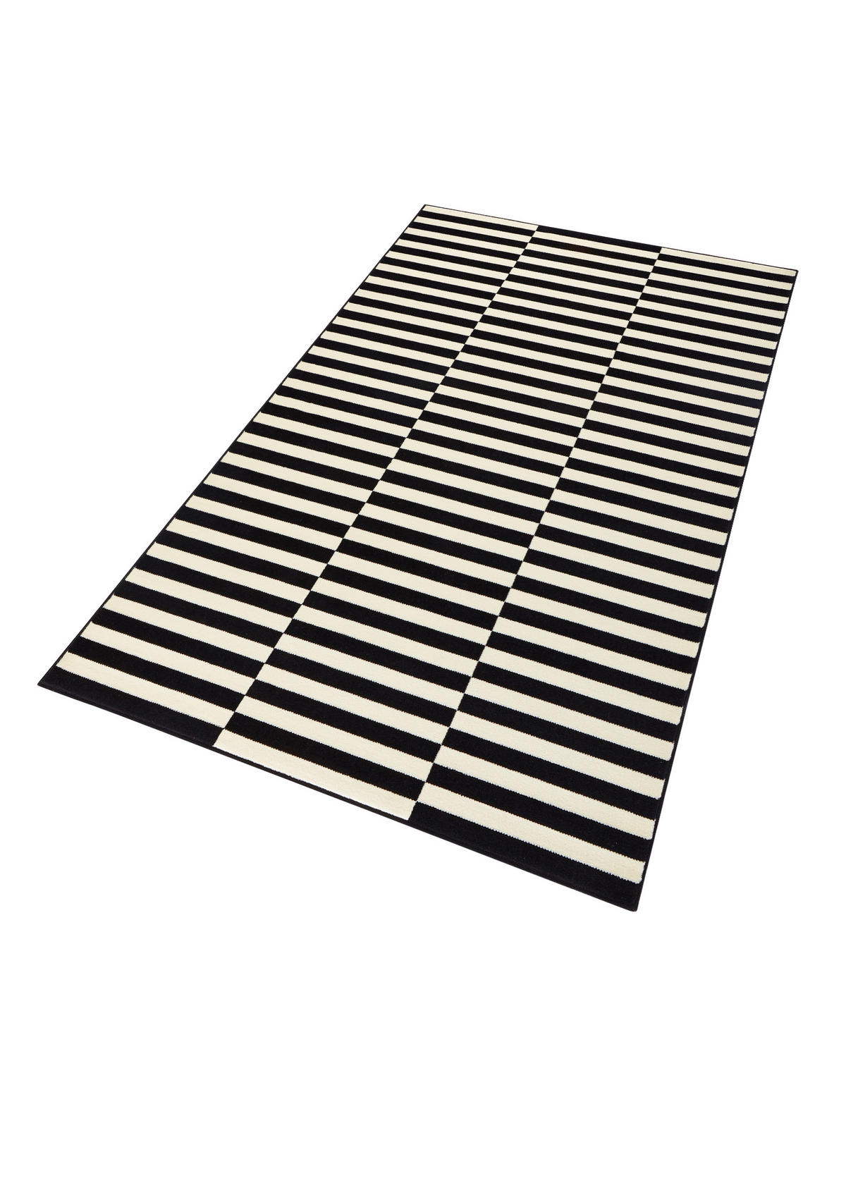 FLACHWEBETEPPICH 80/150 cm Gloria Creme, Schwarz  - Creme/Schwarz, Design, Kunststoff/Textil (80/150cm)