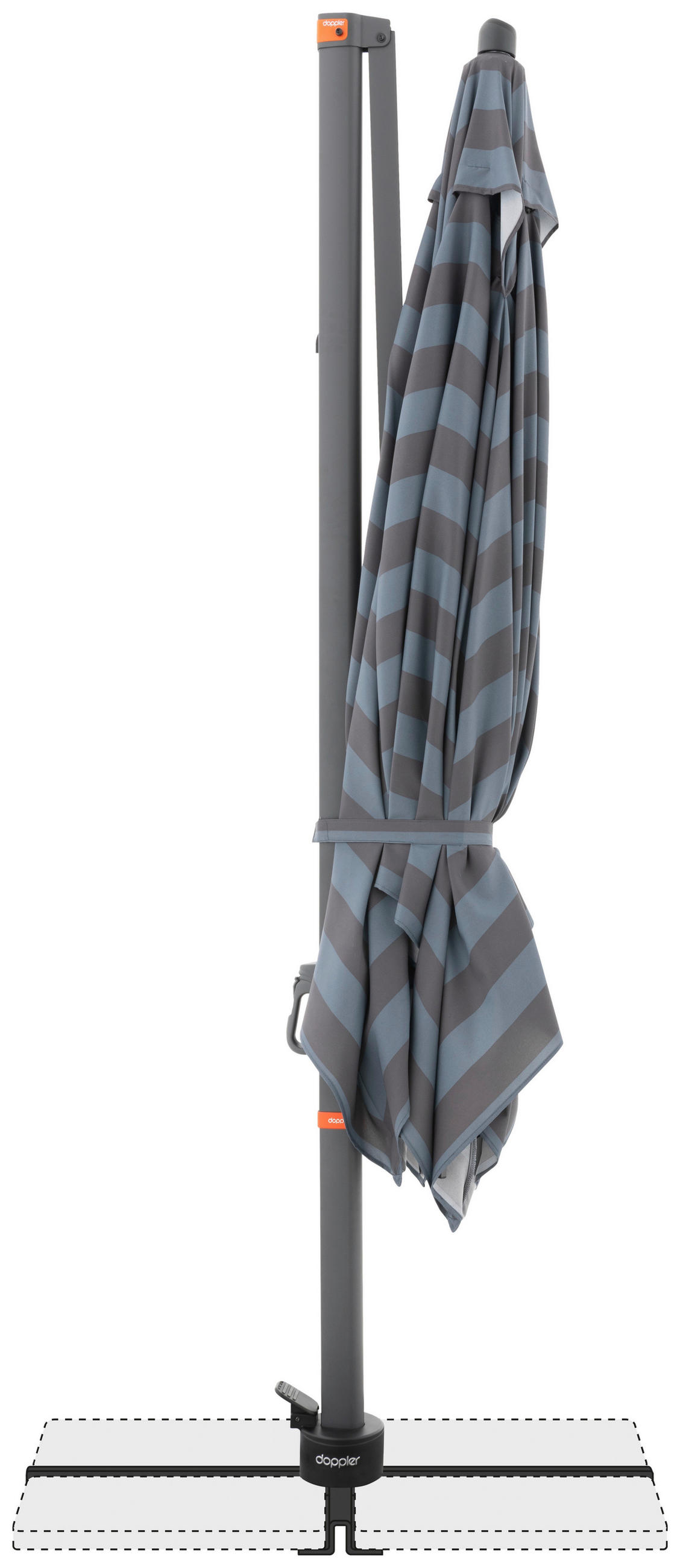 AMPELSCHIRM 300x240 cm  - Anthrazit/Grau, Basics, Textil/Metall (320/240cm) - Doppler