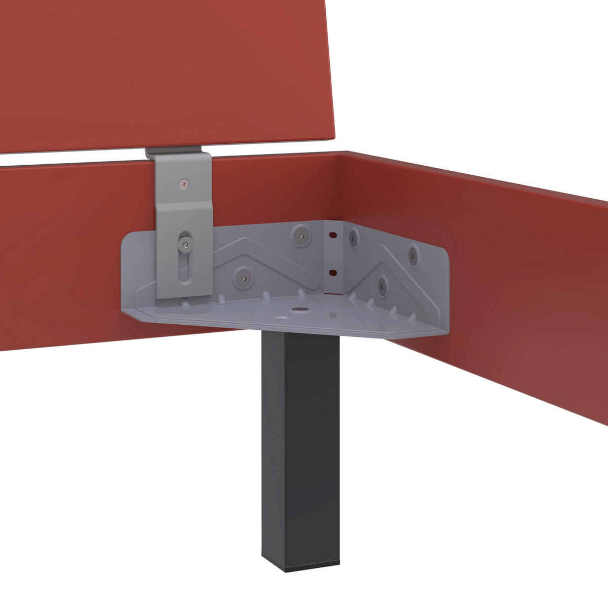 BETT 160/200 cm  in Rot, Koralle  - Koralle/Rot, Design, Metall (160/200cm) - Xora