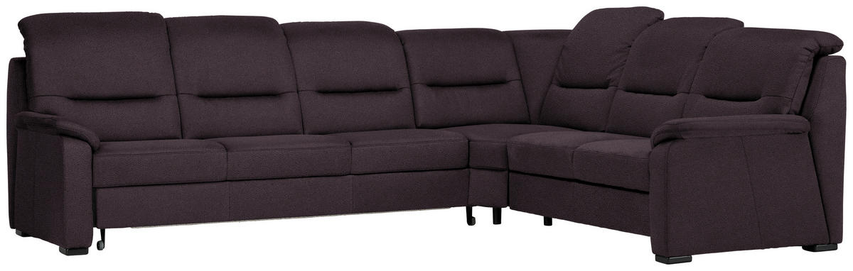 ECKSOFA in Mikrofaser Anthrazit  - Anthrazit/Schwarz, Konventionell, Holz/Textil (303/245cm) - Beldomo Comfort