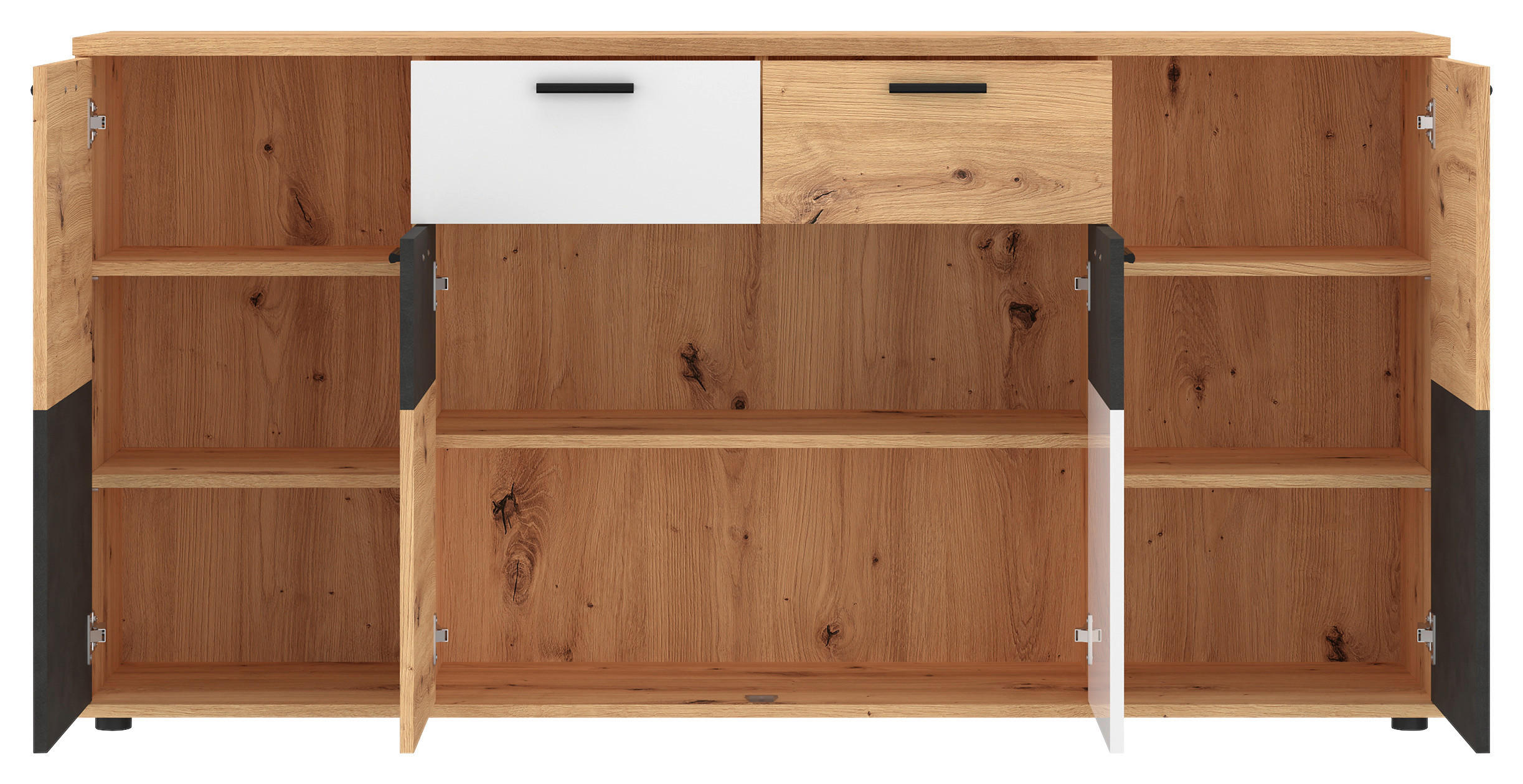 KOMODA,  - Moderno, umetna masa/leseni material (169/85/40cm) - Carryhome