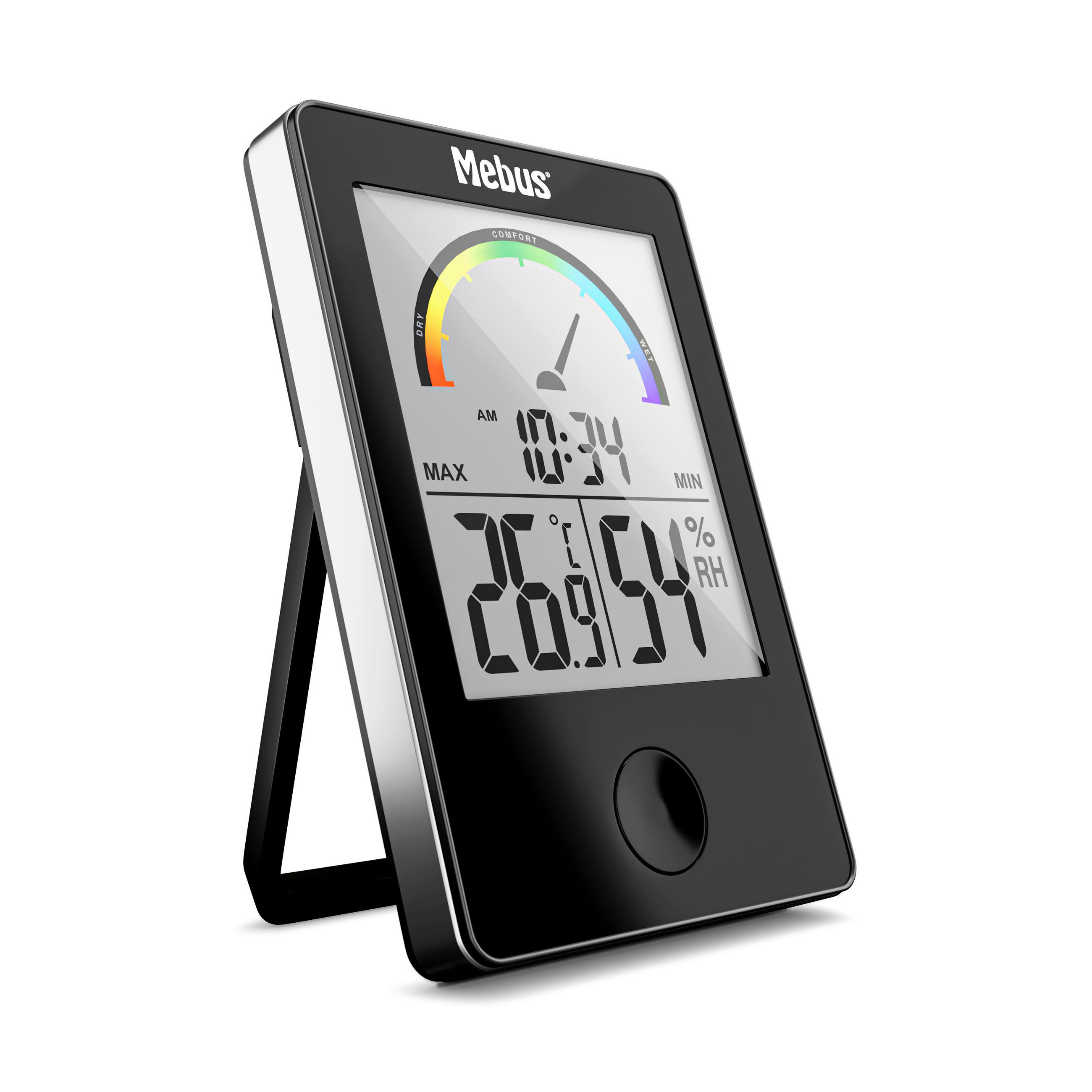 FUNKWETTERSTATION Schwarz 9,8/13,0/3,6 cm  - Schwarz, Basics, Kunststoff (9,8/13,0/3,6cm)