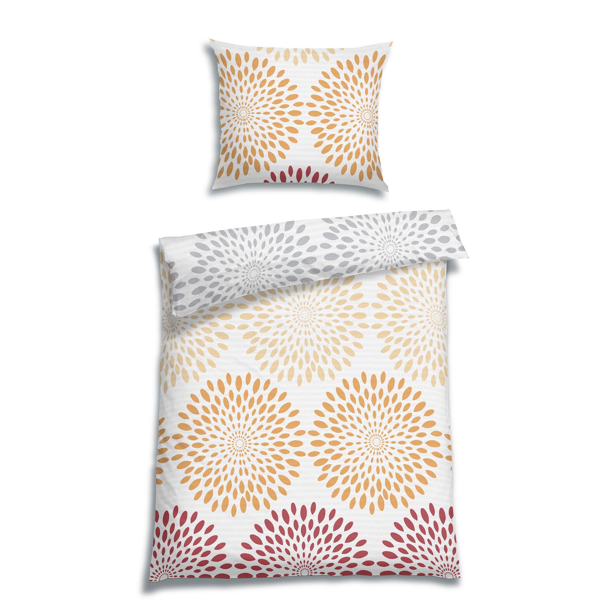 BETTWÄSCHE Seersucker 140/200 cm  - Orange/Weiß, Basics, Textil (140/200cm) - Florella