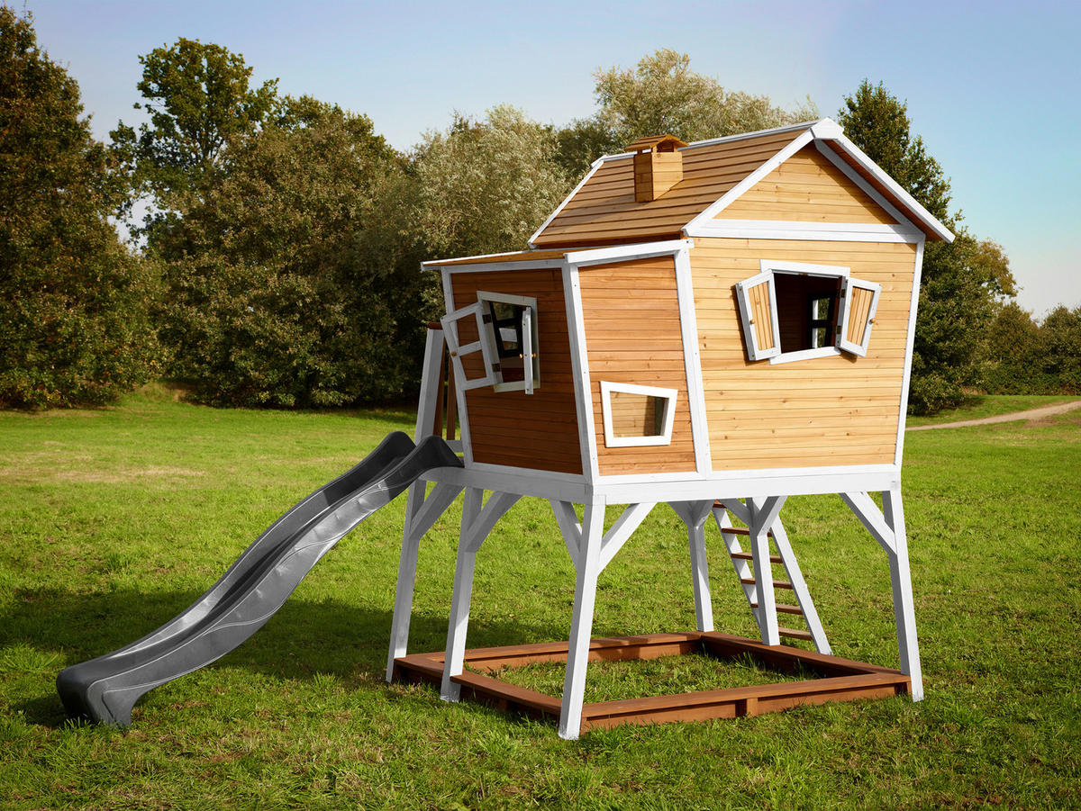 SPIELTURM 432/288/193 cm  - Weiss/Braun, Konventionell, Holz (432/288/193cm)