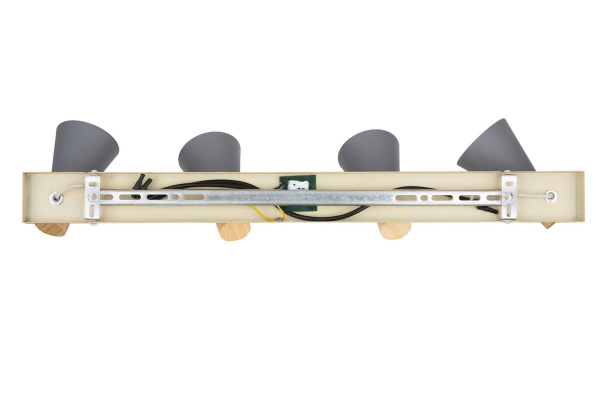 DECKENLEUCHTE    67/11,5/12,5 cm  - Grau, Trend, Metall (67/11,5/12,5cm) - Novel