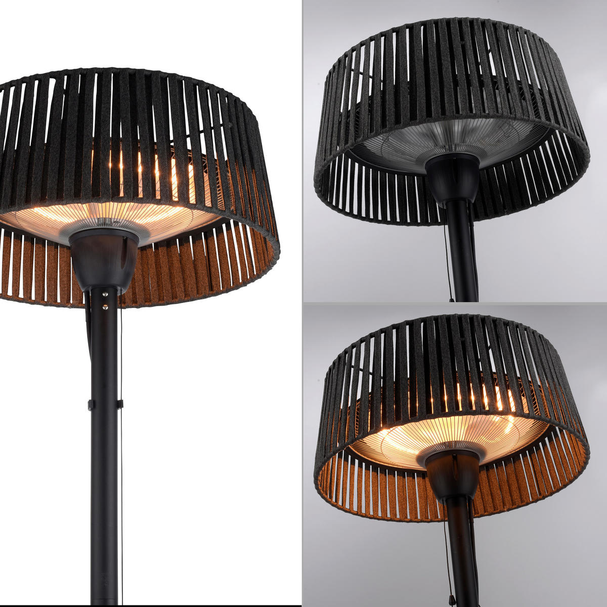 ZUNANJI GRELNIK  Glow   50/50/195 cm          - črna, Basics, kovina (50/50/195cm)