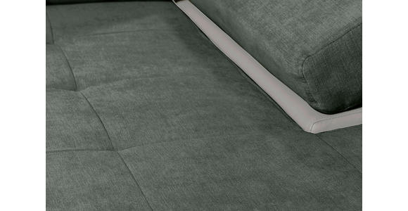 ECKSOFA in Flachgewebe Weiß, Olivgrün  - Weiß/Olivgrün, Design, Kunststoff/Textil (271/175cm) - Xora