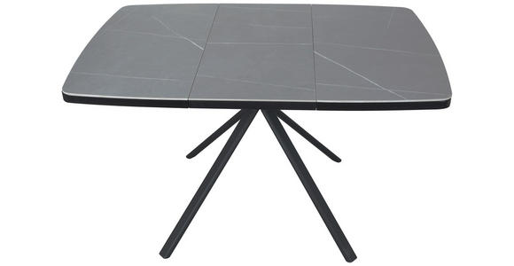 ESSTISCH in Metall, Keramik, Holzwerkstoff 90-130/90/76 cm - Schwarz/Grau, Design, Keramik/Holzwerkstoff (90-130/90/76cm) - Novel