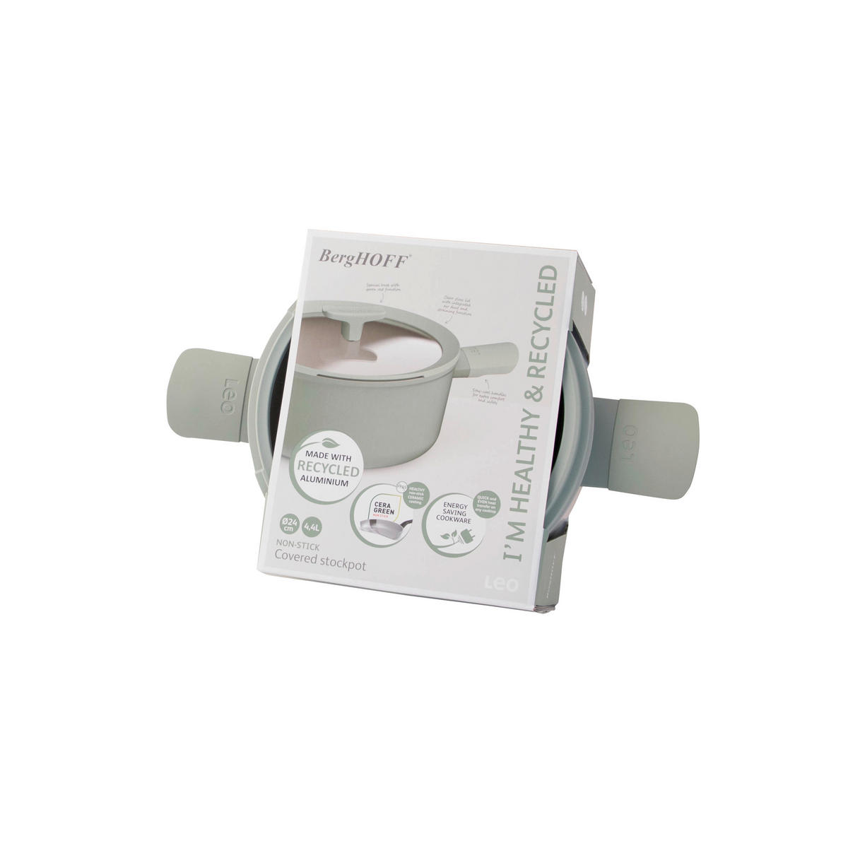 KOCHTOPF Balance 4.4 l  - Salbeigrün, Basics, Metall (24/16cm) - BergHOFF