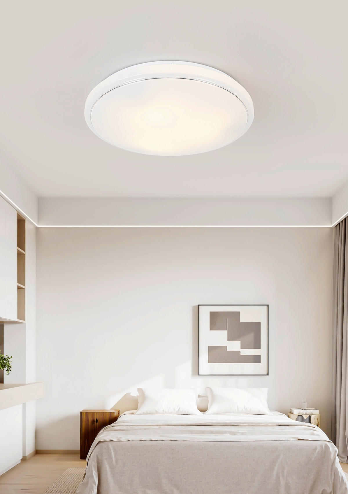 SVJETILJKA STROPNA  - bijela/boje kroma, Basics, metal/plastika (49/9cm) - Boxxx