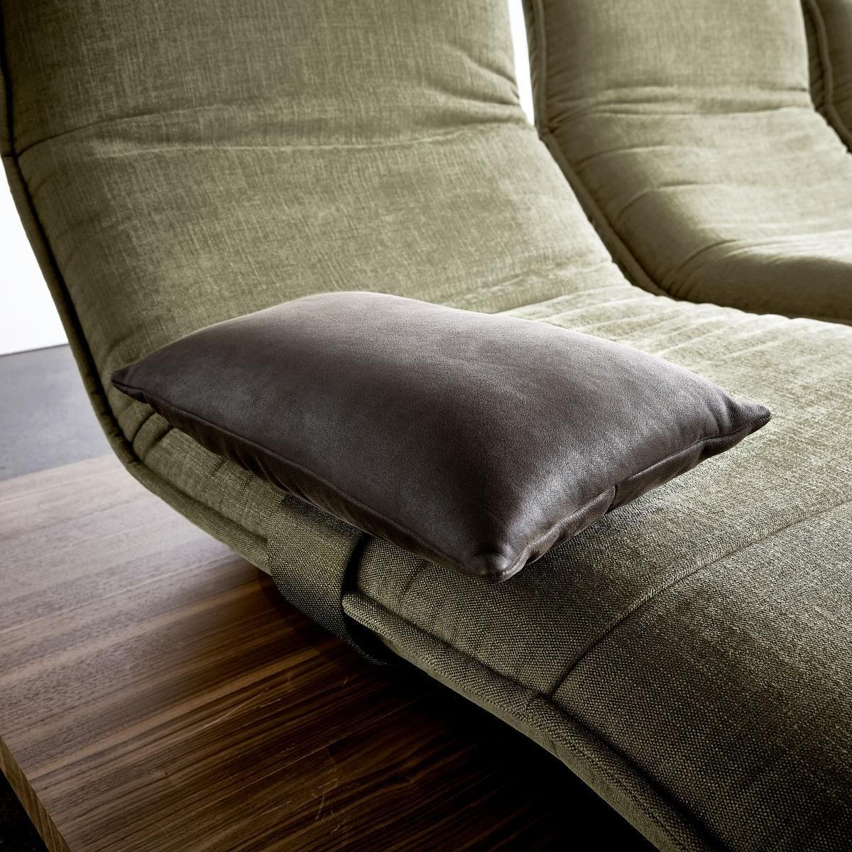 ECKSOFA in Flachgewebe Grün  - Schwarz/Grün, Natur, Holz/Textil (162/320cm) - Koinor