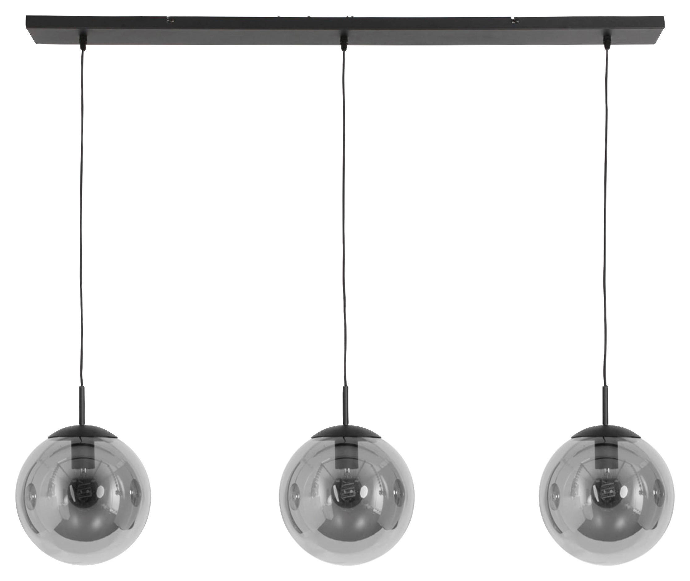 PENDELLEUCHTE 25/40-150/120 cm  - Schwarz, Trend, Glas/Metall (25/40-150/120cm)