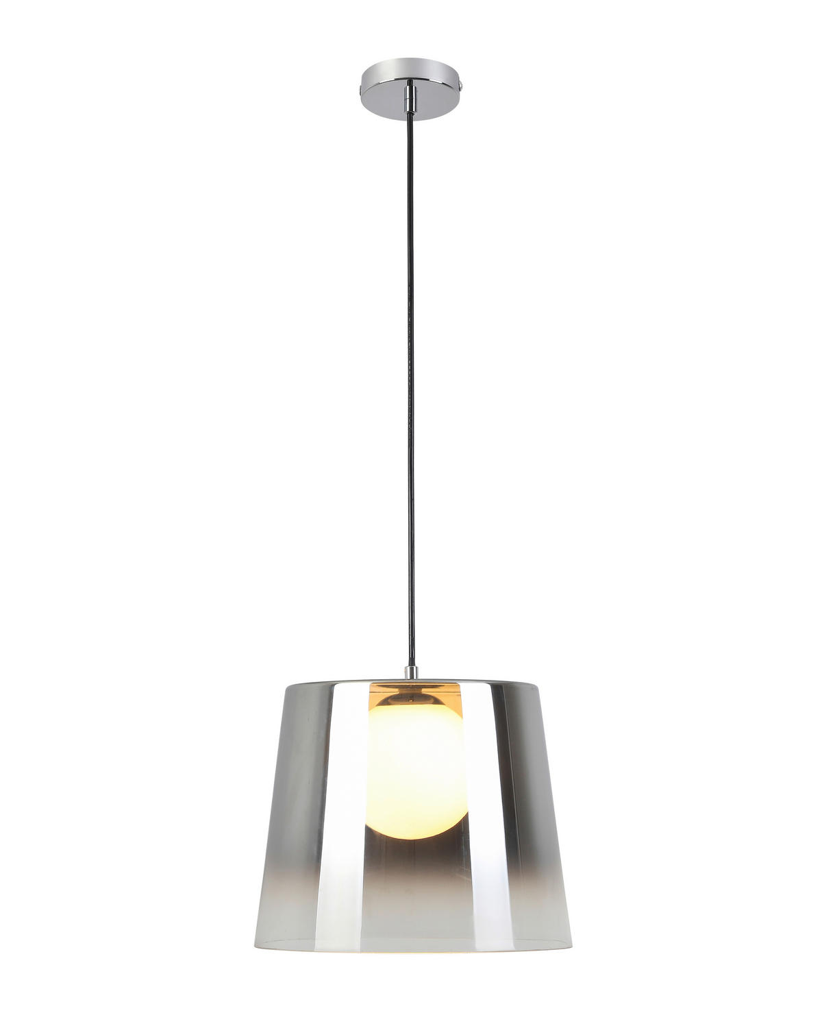 LED-HÄNGELEUCHTE 27/22-120 cm  - Chromfarben/Schwarz, LIFESTYLE, Glas/Metall (27/22-120cm) - Dieter Knoll