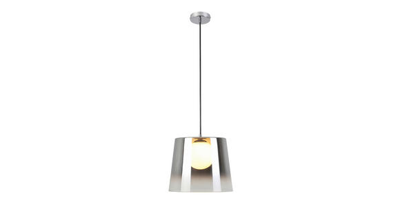 LED-HÄNGELEUCHTE 27/22-120 cm - Chromfarben/Schwarz, LIFESTYLE, Glas/Metall (27/22-120cm) - Dieter Knoll