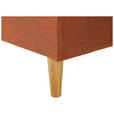 ECKSOFA in Flachgewebe Rostfarben - Rostfarben/Eiche Wotan, KONVENTIONELL, Holz/Textil (255/157cm) - Carryhome