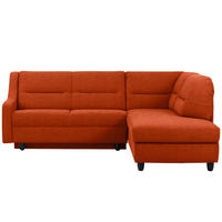 ECKSOFA  in Chenille Orange  226/208 cm  - Schwarz/Orange, KONVENTIONELL, Textil (226/208cm) - Sedda