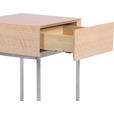 NACHTKÄSTCHEN in furniert Eiche Silberfarben, Eichefarben  - Eichefarben/Silberfarben, Basics, Holz/Holzwerkstoff (40/62/40cm) - Xora