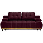 SCHLAFSOFA Clive in Webstoff Dunkelrot  - Schwarz/Dunkelrot, Design, Holz/Textil (206/77-87/102cm) - Novel
